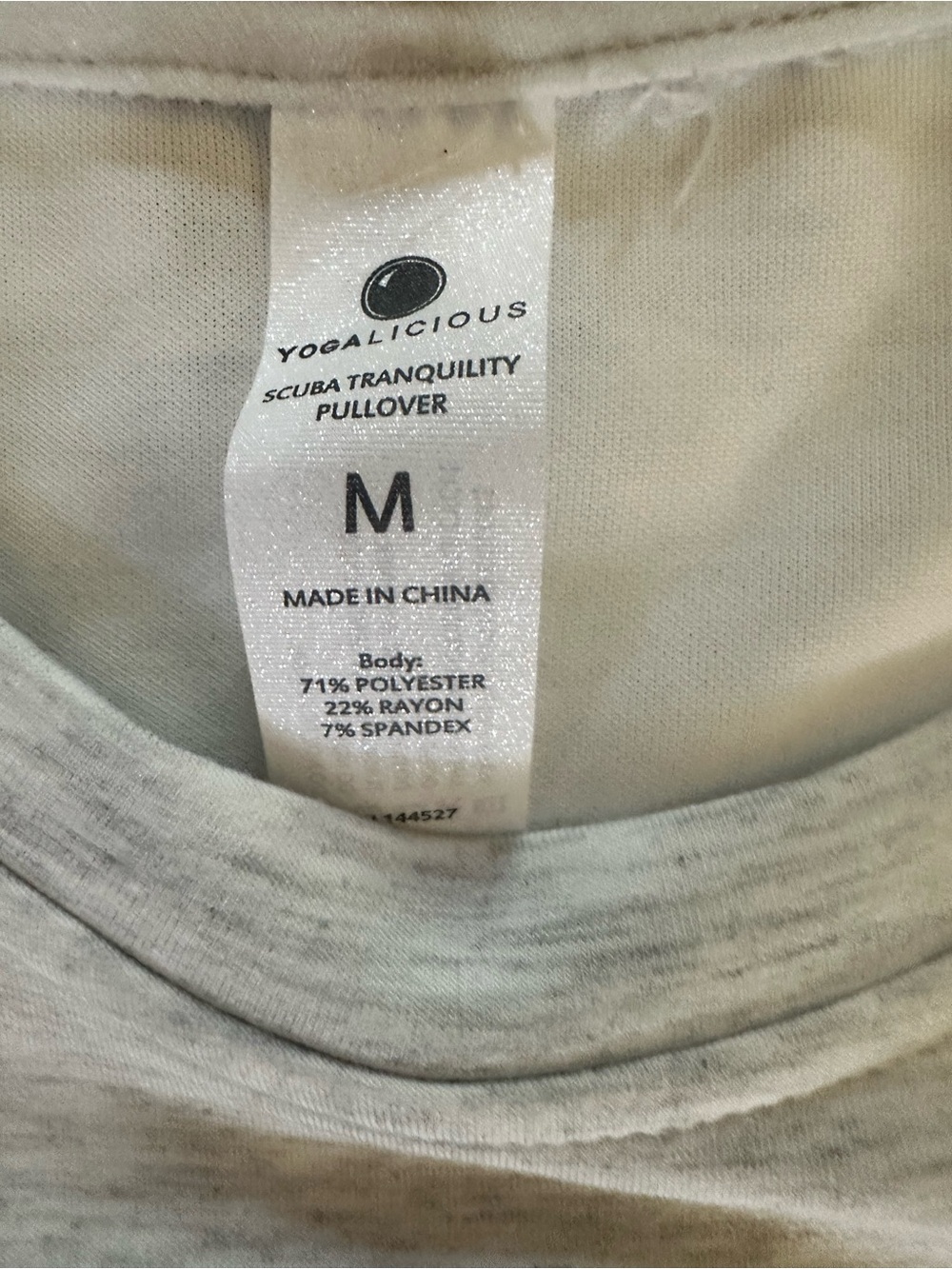 Yogalicious Super Soft Oversized Light Gray Sweatshirt -M - Picture 4 of 7